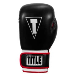 TITLE Boxing Leather Big League Bag Gloves -Title Boxing Store blbg2 bk rd 03