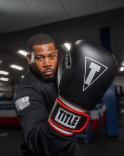 TITLE Boxing Leather Big League Bag Gloves -Title Boxing Store blbg2 bk rd wh 1 2