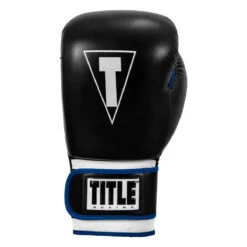 TITLE Boxing Leather Big League Training Gloves 12 TITLE Boxing Leather Big League Training Gloves -Title Boxing Store bltg2 bk bl 03