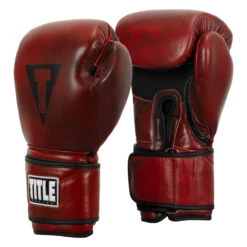 TITLE Boxing Blood Red Leather Bag Gloves -Title Boxing Store brbg rd 002 1 4