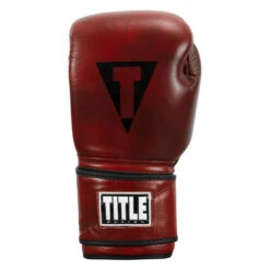 TITLE Boxing Blood Red Leather Bag Gloves -Title Boxing Store brbg rd 003 4