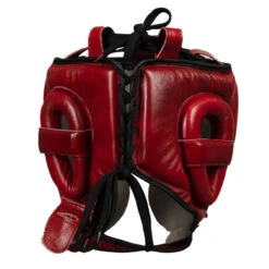 TITLE Boxing Blood Red Leather Sparring Headgear -Title Boxing Store brhg rd gr 04
