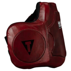 TITLE Boxing Blood Red Genuine Cowhide Leather Body Protector – Impact Resistant Padded Trainer Guard -Title Boxing Store brmmbp rd 3