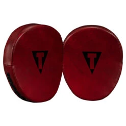 TITLE Boxing Blood Red Leather Punch Mitts -Title Boxing Store brmmpm rd 2
