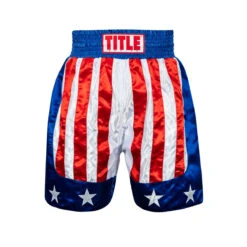 TITLE Boxing USA Stock Stars and Stripes Boxing Trunks - Rocky Inspired Competition Shorts -Title Boxing Store btusa2 02