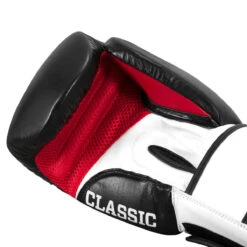 TITLE Classic Leather Super Bag Gloves 2.0 - Red and Black Cowhide Boxing Training Gloves -Title Boxing Store csbgl2 bk wh rd 05