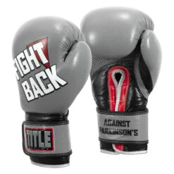 TITLE Boxing Fight Back Navy and Yellow Leather Boxing Gloves – Rock Steady Edition -Title Boxing Store fbbgl gr 02