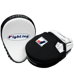 Fighting Tri-Tech Curved Mitts -Title Boxing Store fsppm wh bk 4