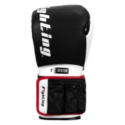 Fighting Sports S2 Gel Power Weighted Bag Gloves - Black/White Premium Leather Adjustable Strength Training Gloves -Title Boxing Store fss2pwg 03