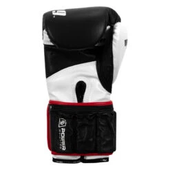 Fighting Sports S2 Gel Power Weighted Bag Gloves - Black/White Premium Leather Adjustable Strength Training Gloves -Title Boxing Store fss2pwg 04