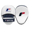 Fighting Force Leather Curved Punch Mitts – Black and White Professional Coaching Pads