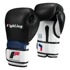 Fighting Ferocity Leather Training Gloves 17 Fighting Ferocity Leather Training Gloves -Title Boxing Store ftgtg bk wh bl 2 2