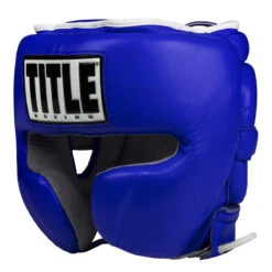 TITLE Boxing Leather Sparring Headgear -Title Boxing Store fthg bl 1