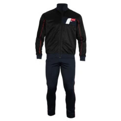 Fighting Performance Black Dual-Layer Technical Warm-Up Suit - Moisture-Wicking Training Set -Title Boxing Store fwus bk bl 2 1