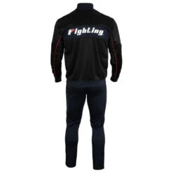 Fighting Performance Black Dual-Layer Technical Warm-Up Suit - Moisture-Wicking Training Set -Title Boxing Store fwus bk bl 3 1