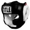 TITLE Boxing Gel World Full Face Training Headgear – All-Leather Protective Sparring Mask with Chin Guard