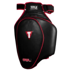 TITLE MMA Gel Thai Style Thigh Pads 2.0 -Title Boxing Store gtstp2 bk rd 2