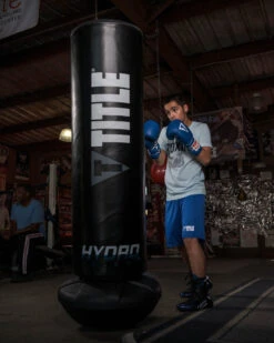 TITLE Boxing Black Hydro-Flex H2O Bounce Back Freestanding Heavy Bag - Adjustable Height 66"-78" -Title Boxing Store hbbfshb 2