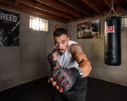 TITLE Boxing Defender Sublimated Glove Wraps -Title Boxing Store ksgw bk rd 3 1