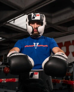 Fighting Tri-Tech Full Training Headgear -Title Boxing Store matt fontanez02 fspff wh bk