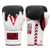 TITLE Boxing Gel Lava Leather Series Sparring Gloves - Black and Red Genuine Leather Impact Protection Gloves