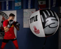 TITLE Boxing Mammoth Smash Double End Bag -Title Boxing Store msbdeb bk wh rd 6