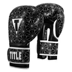 TITLE Boxing Spark Training Bag Gloves – White/Pink/Silver Synthetic Leather -Title Boxing Store oaspbg bk wh 2 1