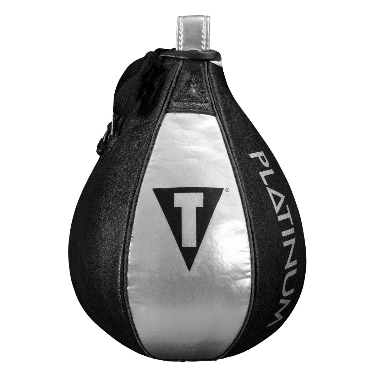 TITLE Platinum Momentous Speed Bag - Silver & Black Genuine Leather Pro Punching Bag 3 TITLE Platinum Momentous Speed Bag - Silver & Black Genuine Leather Pro Punching Bag - Image 3