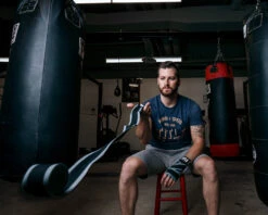 TITLE Platinum 180” Semi Elastic Hand Wraps – White Spandex Blend Protective Gear -Title Boxing Store plshw bk sv 1