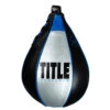 TITLE Platinum Perilous Speed Bag Silver & Black – Genuine Leather Pro Training Bag
