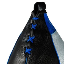 TITLE Platinum Perilous Speed Bag Silver & Black – Genuine Leather Pro Training Bag -Title Boxing Store ppssb sv bk 2