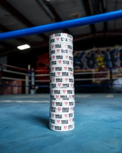 TITLE Boxing Premier Tape – White Water-Repellent Cotton Blend Athletic Hand Wrap Tape -Title Boxing Store prbxt 1 4