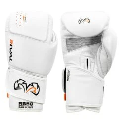 Rival Boxing Intelli-Shock Leather Bag Gloves -Title Boxing Store rb50 wh 1 1