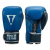 TITLE Boxing Royalty Series Royal Blue and Navy - Genuine Leather Bag Gloves