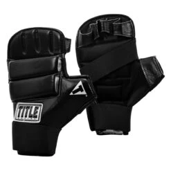 TITLE Boxing Classic Black Leather Super Speed Bag Gloves β Open Palm Padded Training Mitts 8 TITLE Boxing Classic Black Leather Super Speed Bag Gloves β Open Palm Padded Training Mitts -Title Boxing Store sglv3 bk 02