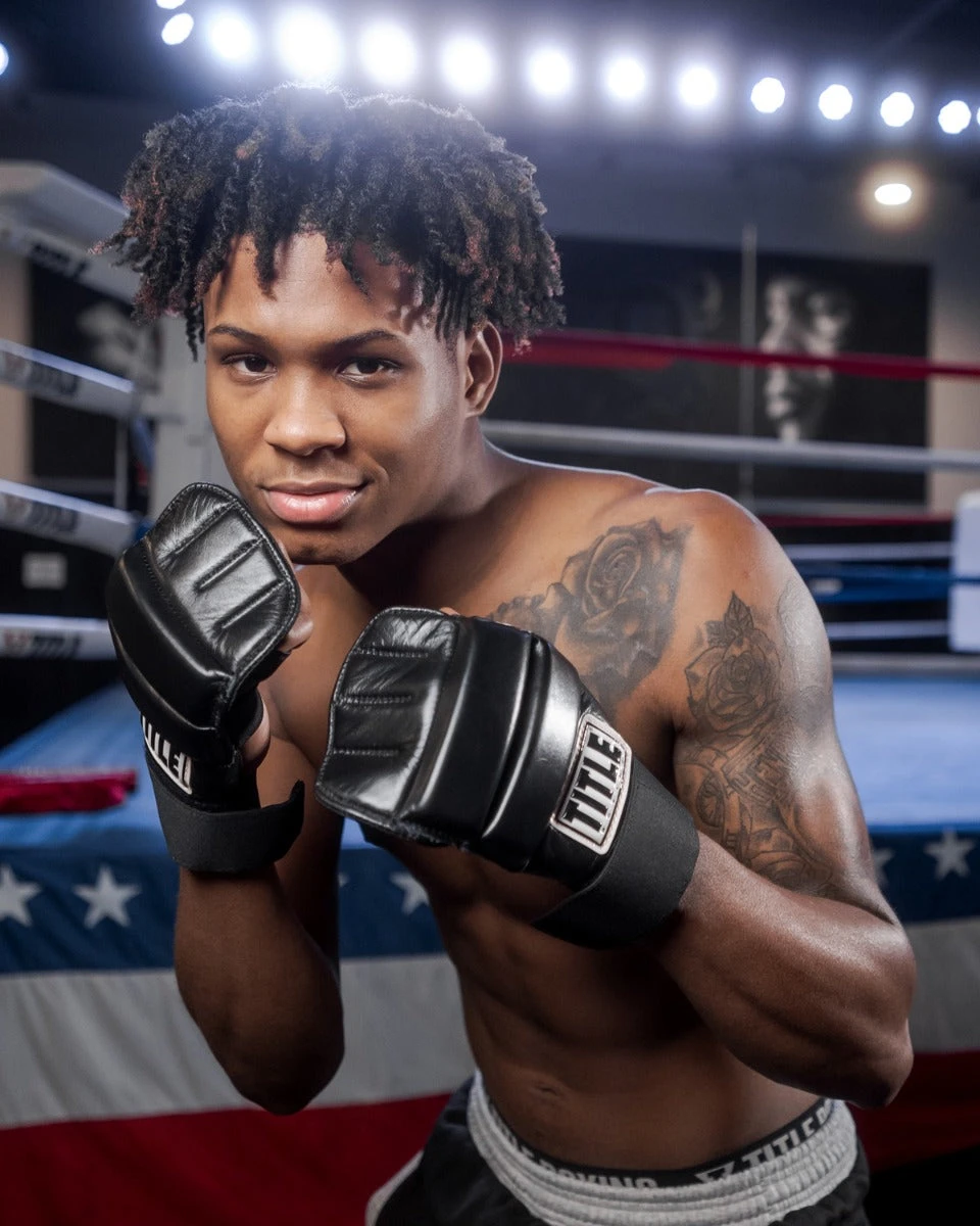 TITLE Boxing Classic Black Leather Super Speed Bag Gloves β Open Palm Padded Training Mitts 6 TITLE Boxing Classic Black Leather Super Speed Bag Gloves β Open Palm Padded Training Mitts - Image 6