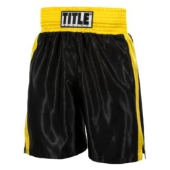 TITLE Boxing Edge Boxing Trunks 2.0 -Title Boxing Store tbtc2 bk gd 1 1