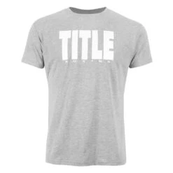 TITLE Boxing Iconic Block Tee 33 TITLE Boxing Iconic Block Tee -Title Boxing Store tbts03 gr wh 1 1
