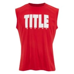 TITLE Boxing Iconic Block Muscle Tee -Title Boxing Store tbts04 rd wh 1 1