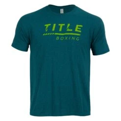 TITLE Boxing Striped Wordmark Tee -Title Boxing Store tbts216 bl 1 1