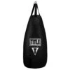 TITLE Boxing Black and White Tear Drop Heavy Bag – Durable Synthetic Leather Specialty Punching Bag