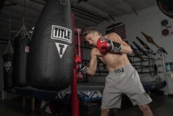 TITLE Boxing Black and White Tear Drop Heavy Bag – Durable Synthetic Leather Specialty Punching Bag -Title Boxing Store tdhb 2