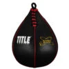 TITLE Boxing Gyro Balanced Leather Speed Bag - Professional Black/Red Training Bag