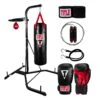 TITLE Boxing Ultimate Heavy Bag & Speed Bag Home Training Bundle – Complete 7-Piece Professional Set