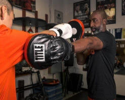 TITLE Boxing Incredi-Ball Leather Punch Mitts 2.0 -Title Boxing Store tipml2 bk rd 1