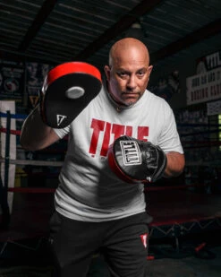 TITLE Boxing Incredi-Ball Leather Punch Mitts 2.0 -Title Boxing Store tipml2 bk rd 1