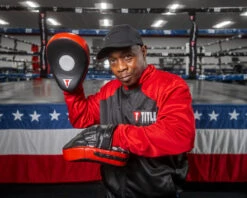 TITLE Boxing Incredi-Ball Leather Punch Mitts 2.0 -Title Boxing Store tipml2 bk rd 3