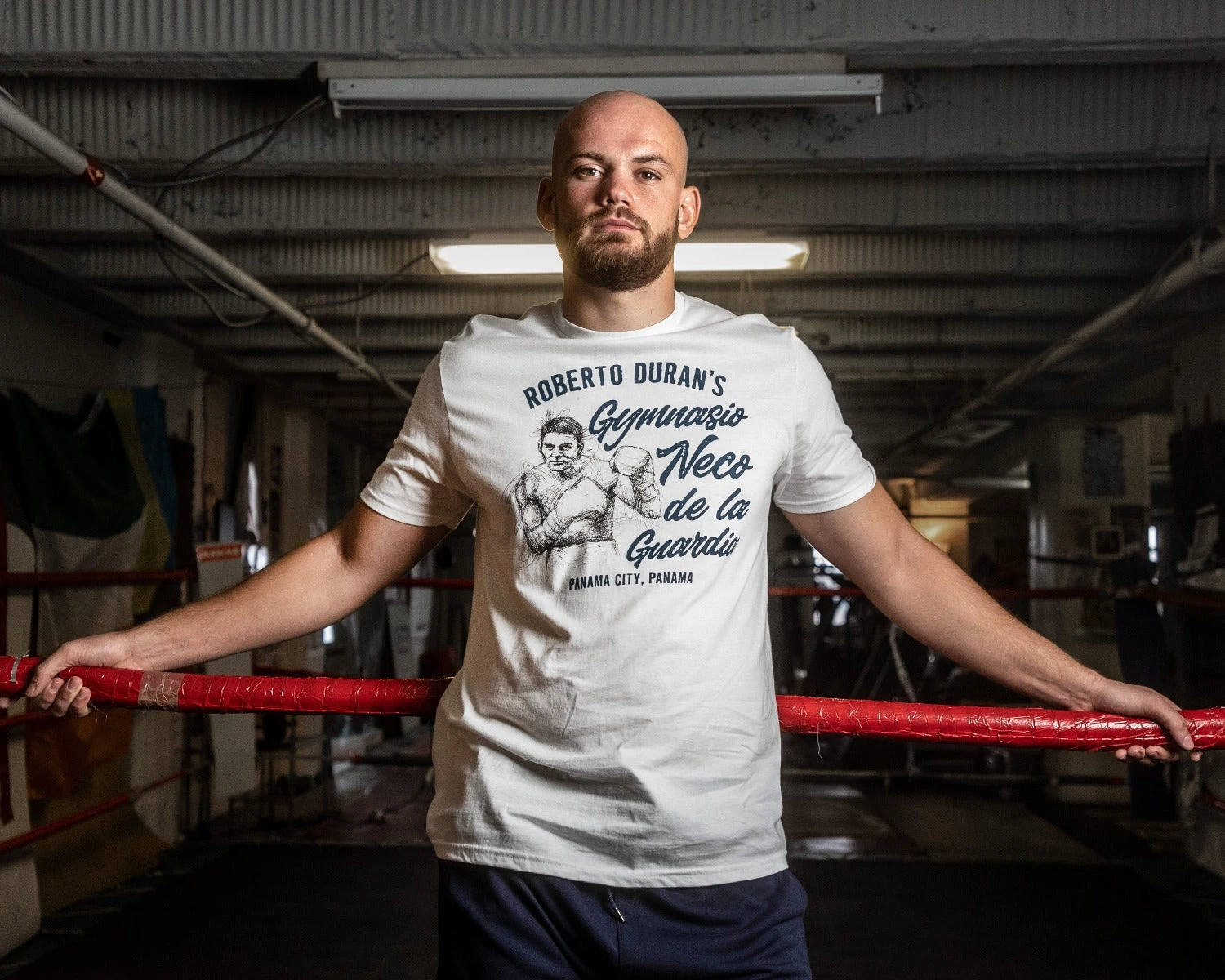 TITLE Boxing Roberto Durán Black Neco De La Guardia Graphic Gym Tee 2 TITLE Boxing Roberto Durán Black Neco De La Guardia Graphic Gym Tee - Image 2