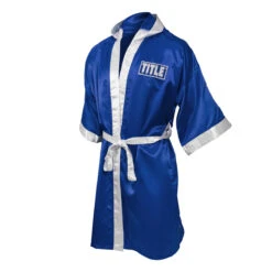 TITLE Boxing Pro Full Length Boxing Robe -Title Boxing Store tsrfl2 bl wh 03