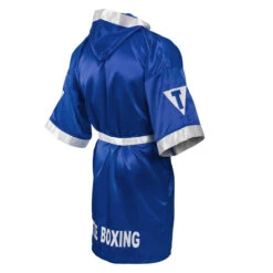 TITLE Boxing Pro Full Length Boxing Robe -Title Boxing Store tsrfl2 bl wh 04